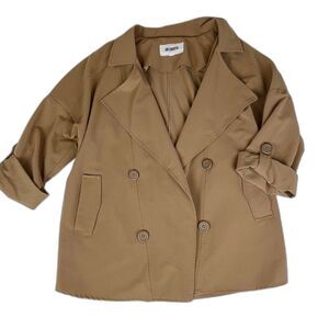 BB Dakota Lightweight Trench Coat Style Utility Jacket Camel Tan Women's Medium